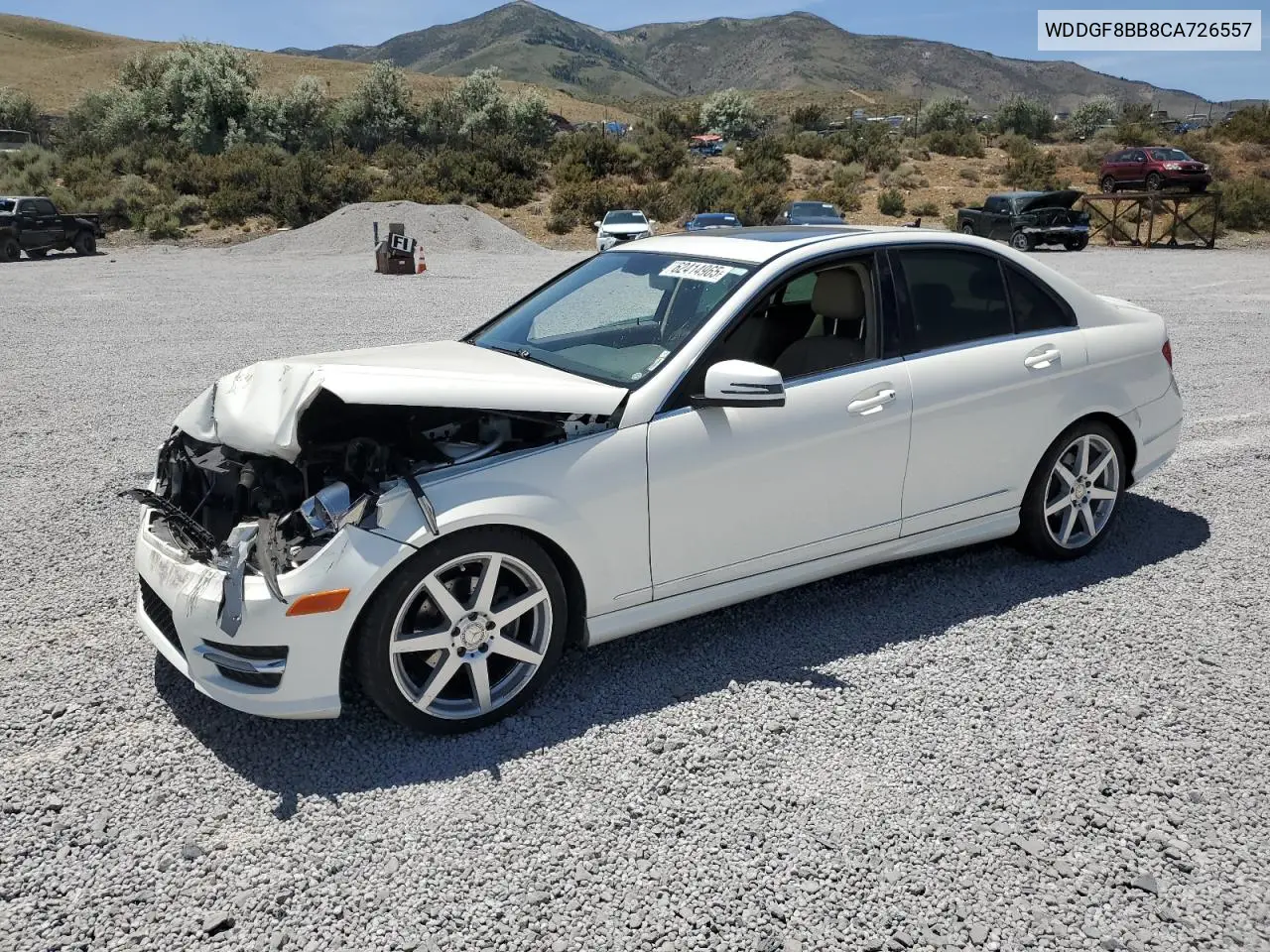 2012 Mercedes-Benz C 300 4Matic VIN: WDDGF8BB8CA726557 Lot: 62414965