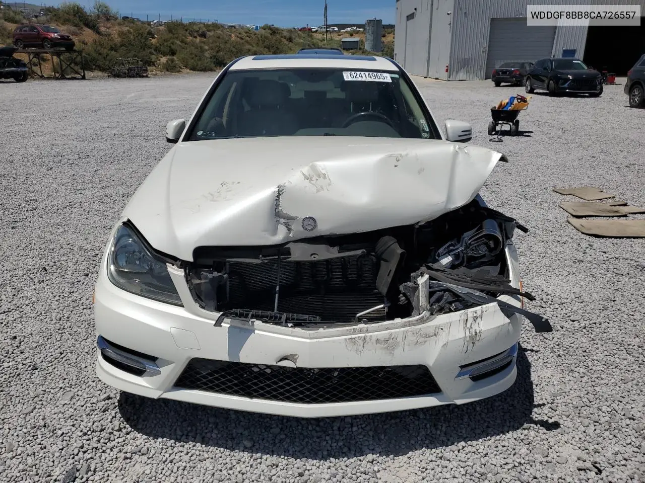 2012 Mercedes-Benz C 300 4Matic VIN: WDDGF8BB8CA726557 Lot: 62414965
