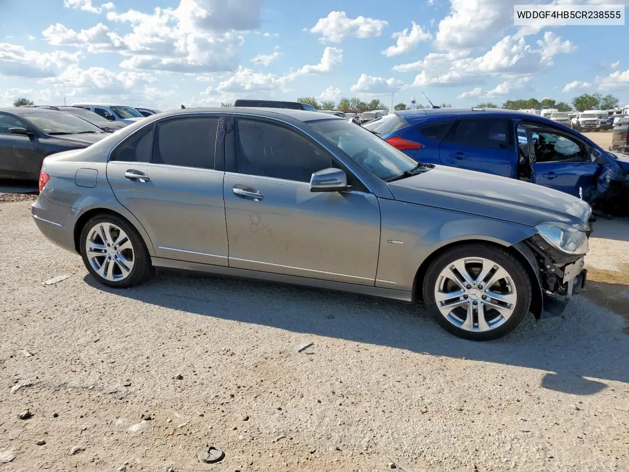2012 Mercedes-Benz C 250 VIN: WDDGF4HB5CR238555 Lot: 62610685