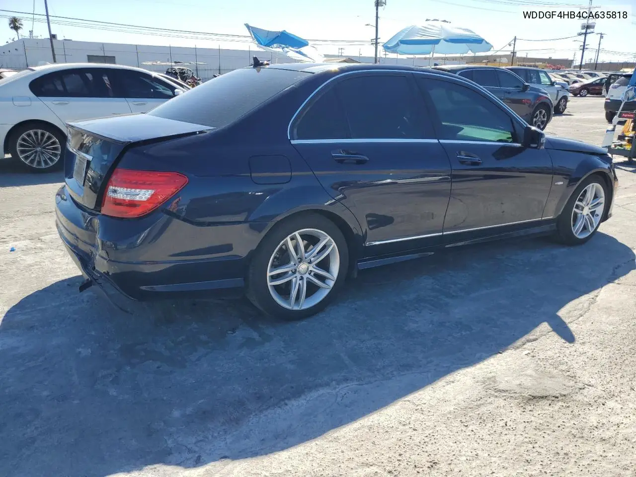 2012 Mercedes-Benz C 250 VIN: WDDGF4HB4CA635818 Lot: 62896395