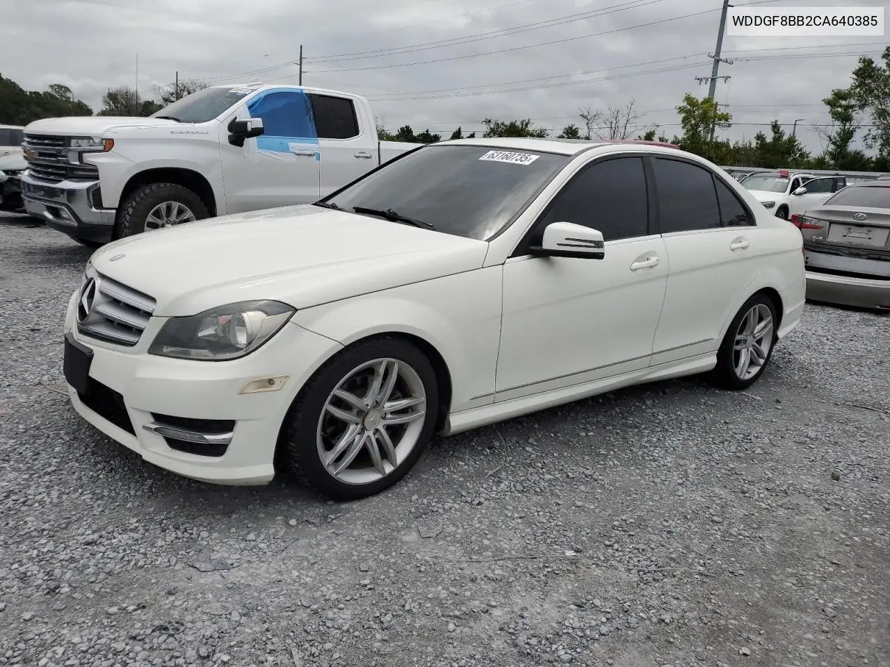2012 Mercedes-Benz C 300 4Matic VIN: WDDGF8BB2CA640385 Lot: 63160735