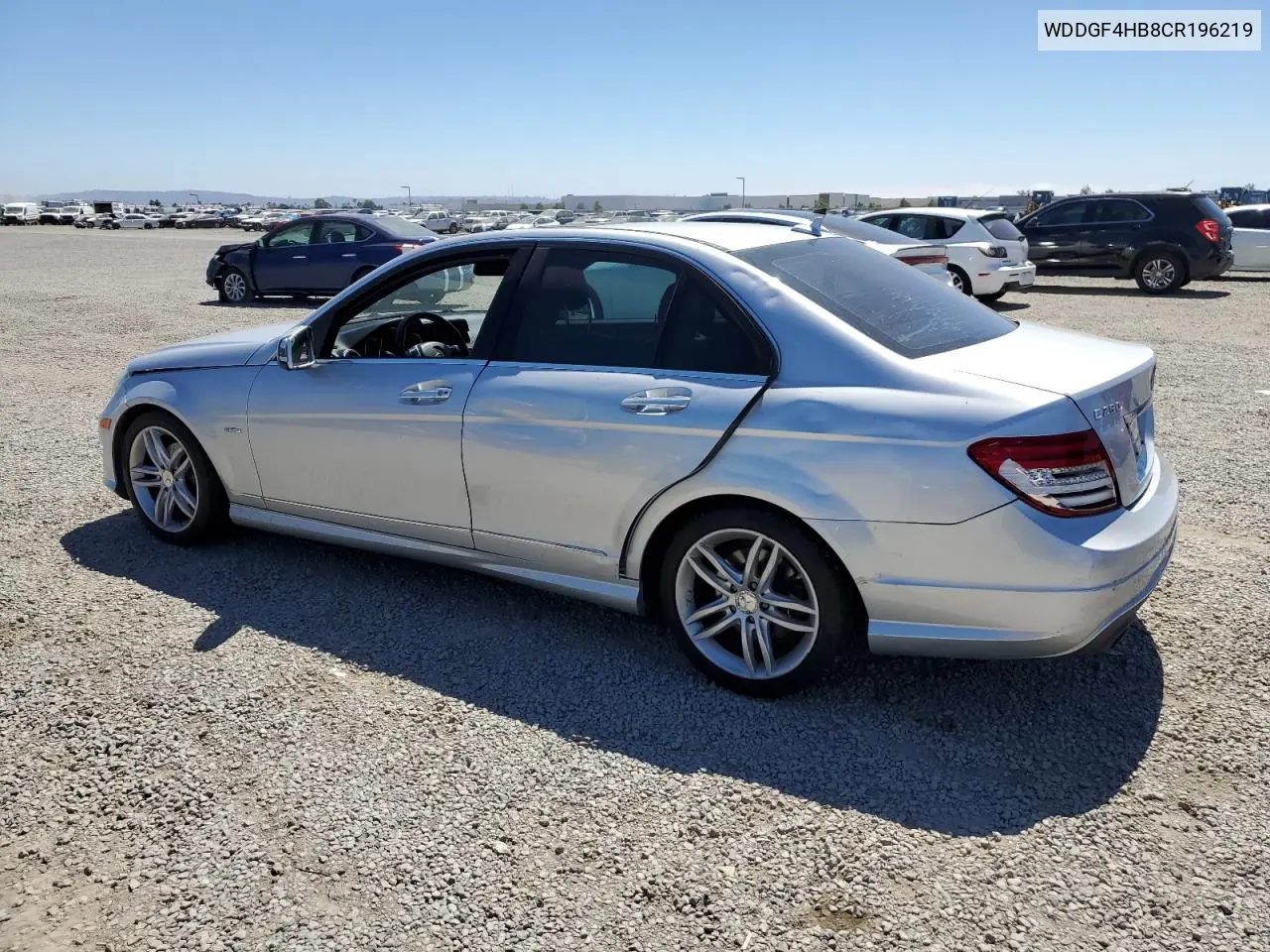 2012 Mercedes-Benz C 250 VIN: WDDGF4HB8CR196219 Lot: 63240835