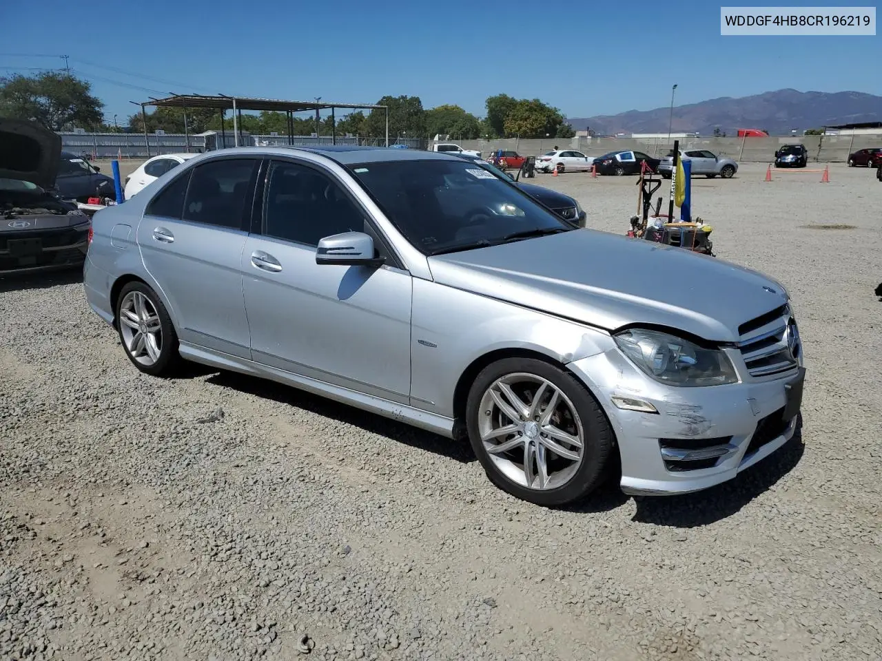 2012 Mercedes-Benz C 250 VIN: WDDGF4HB8CR196219 Lot: 63240835