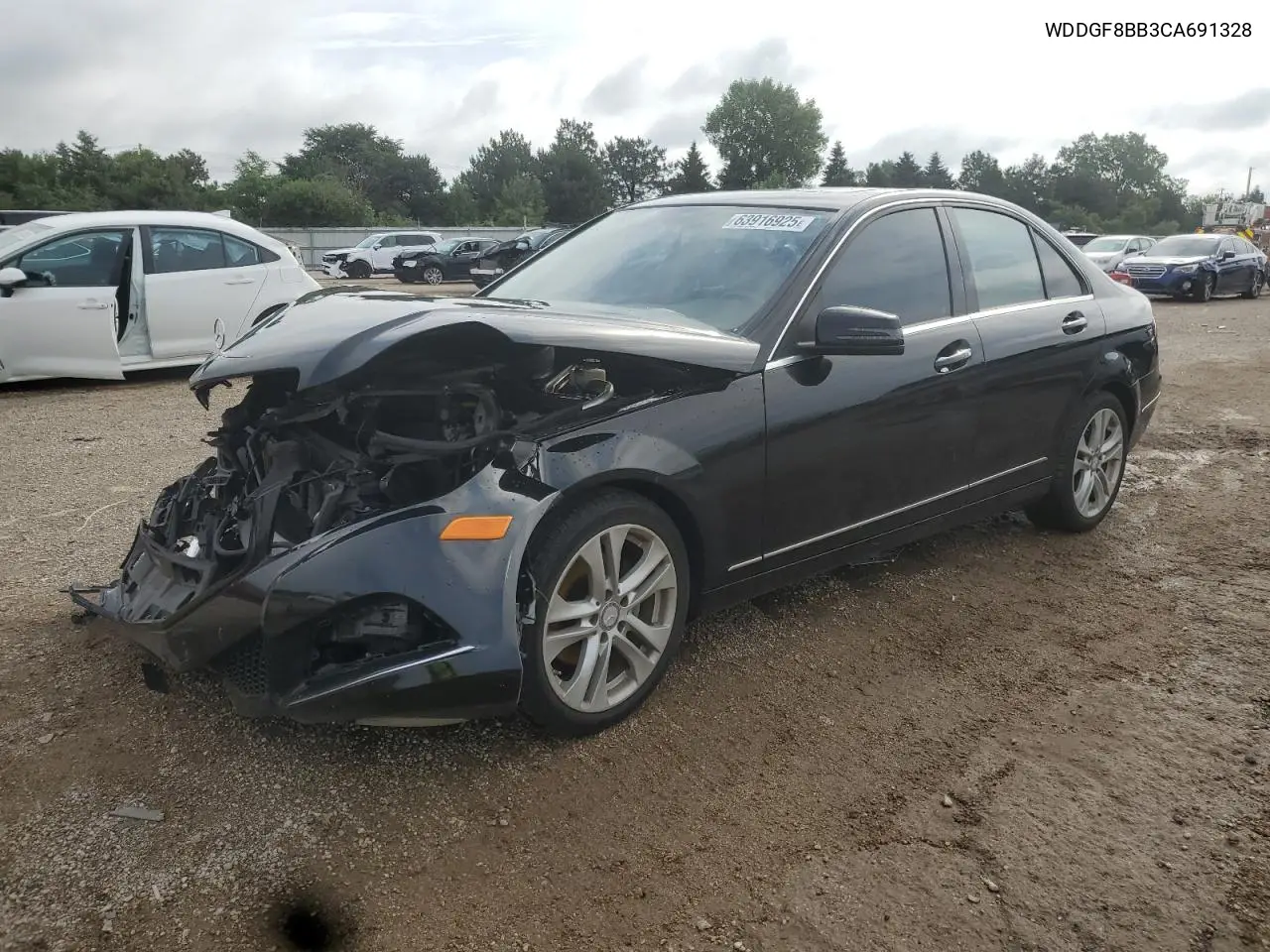 2012 Mercedes-Benz C 300 4Matic VIN: WDDGF8BB3CA691328 Lot: 63916925