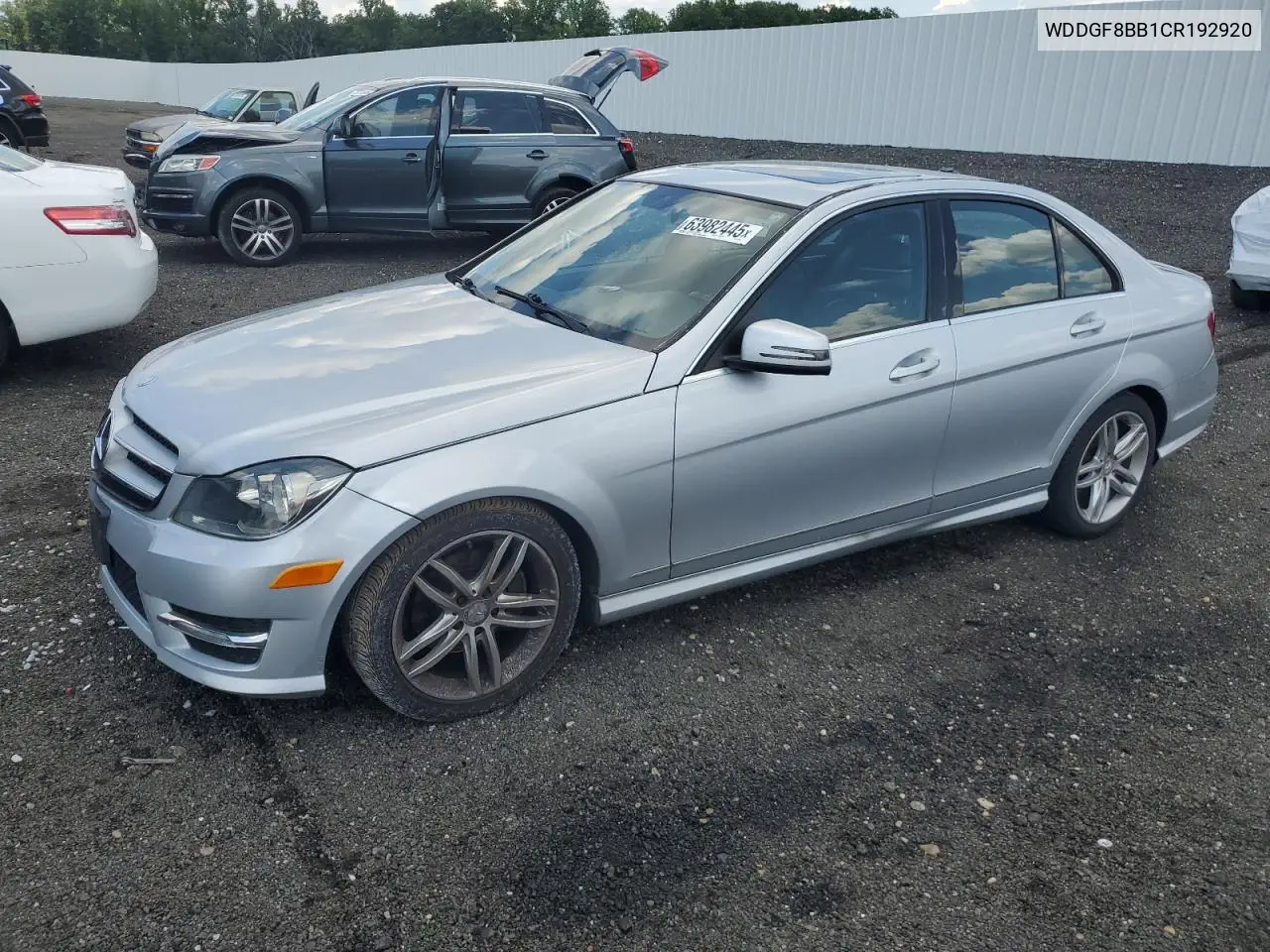 2012 Mercedes-Benz C 300 4Matic VIN: WDDGF8BB1CR192920 Lot: 63982445