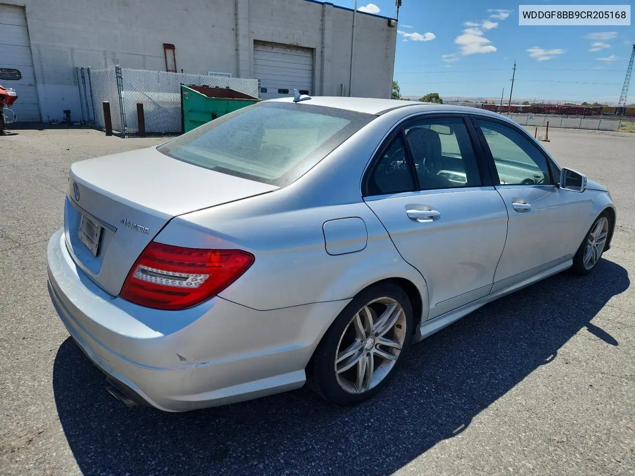2012 Mercedes-Benz C 300 4Matic VIN: WDDGF8BB9CR205168 Lot: 64427855