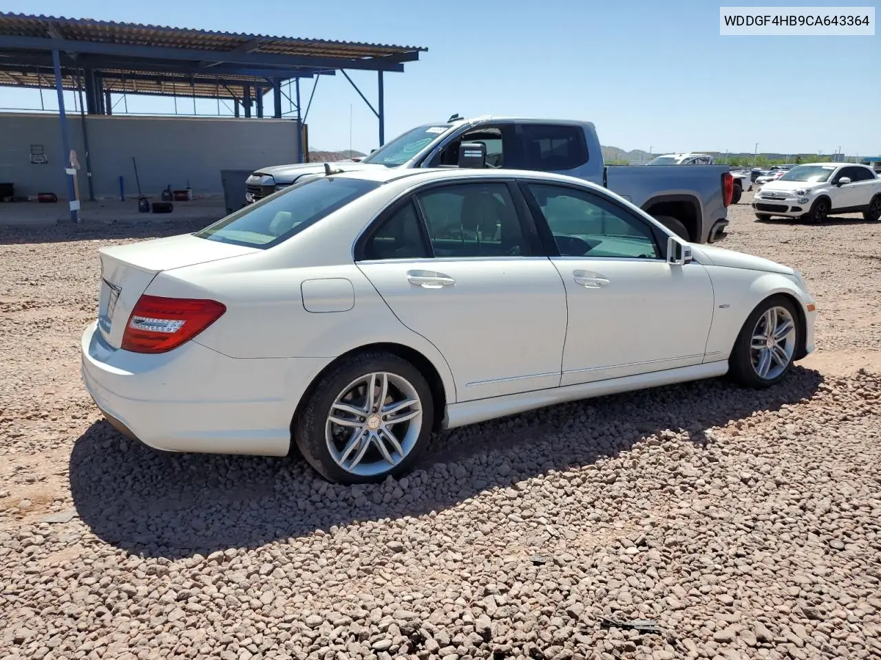 2012 Mercedes-Benz C 250 VIN: WDDGF4HB9CA643364 Lot: 64761775