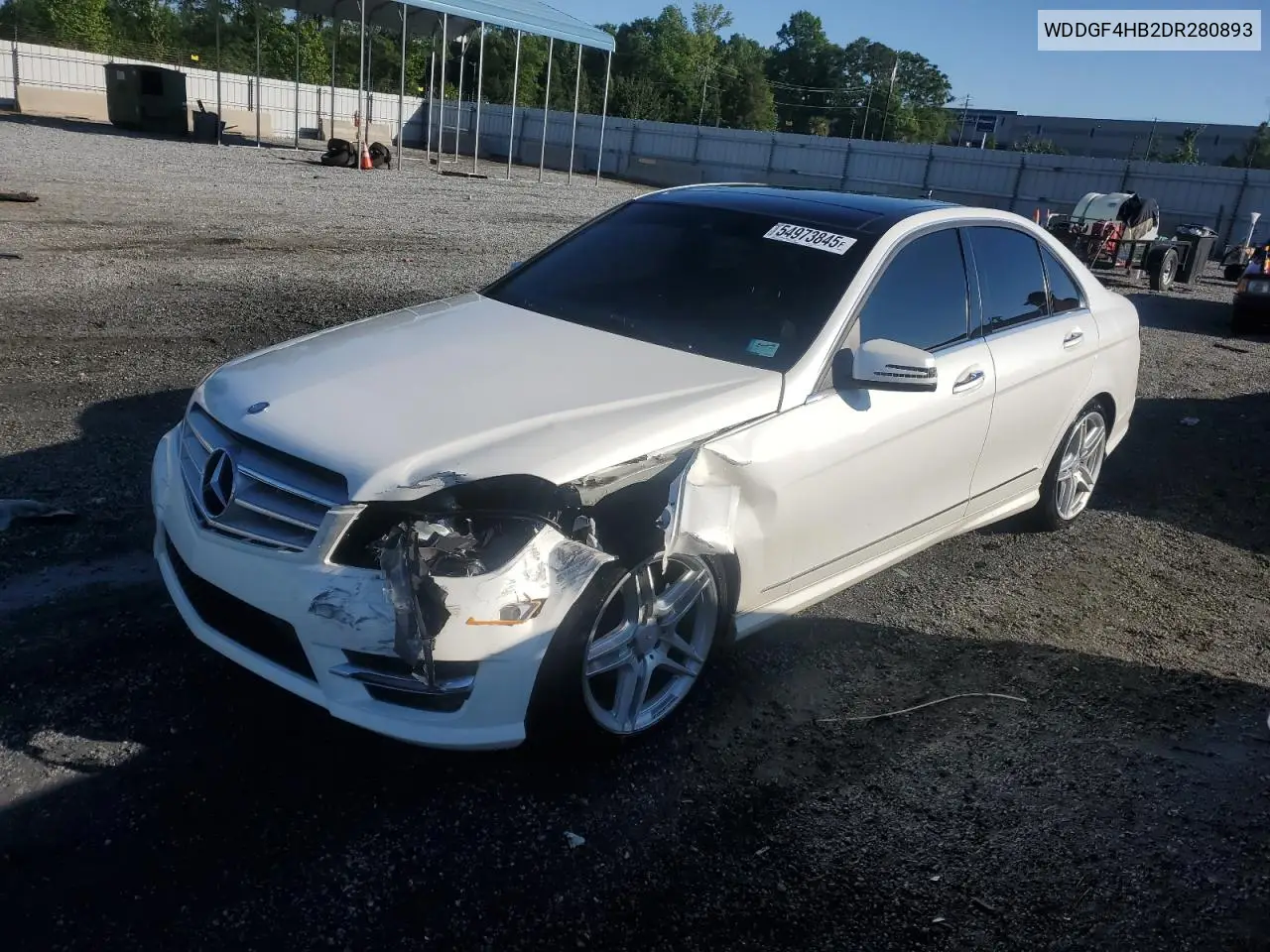 2013 Mercedes-Benz C 250 VIN: WDDGF4HB2DR280893 Lot: 54973845