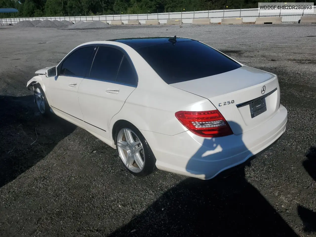 2013 Mercedes-Benz C 250 VIN: WDDGF4HB2DR280893 Lot: 54973845