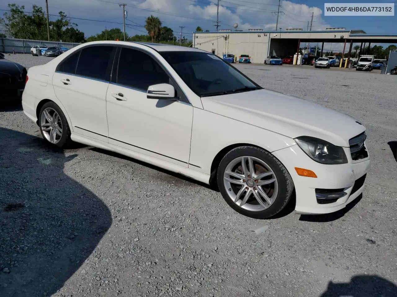 2013 Mercedes-Benz C 250 VIN: WDDGF4HB6DA773152 Lot: 62887455