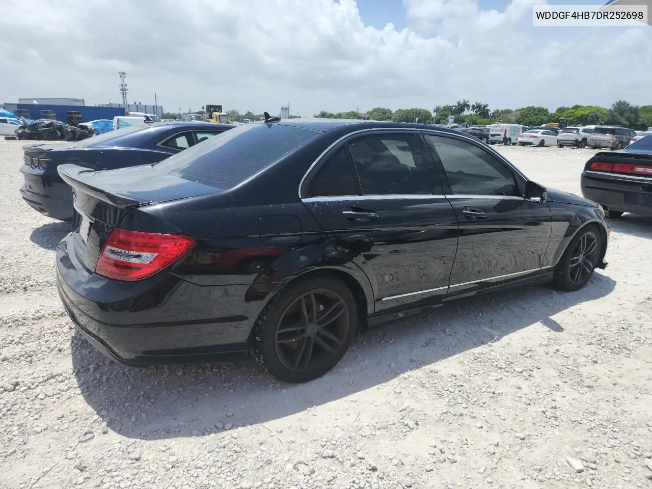 2013 Mercedes-Benz C 250 VIN: WDDGF4HB7DR252698 Lot: 64729245