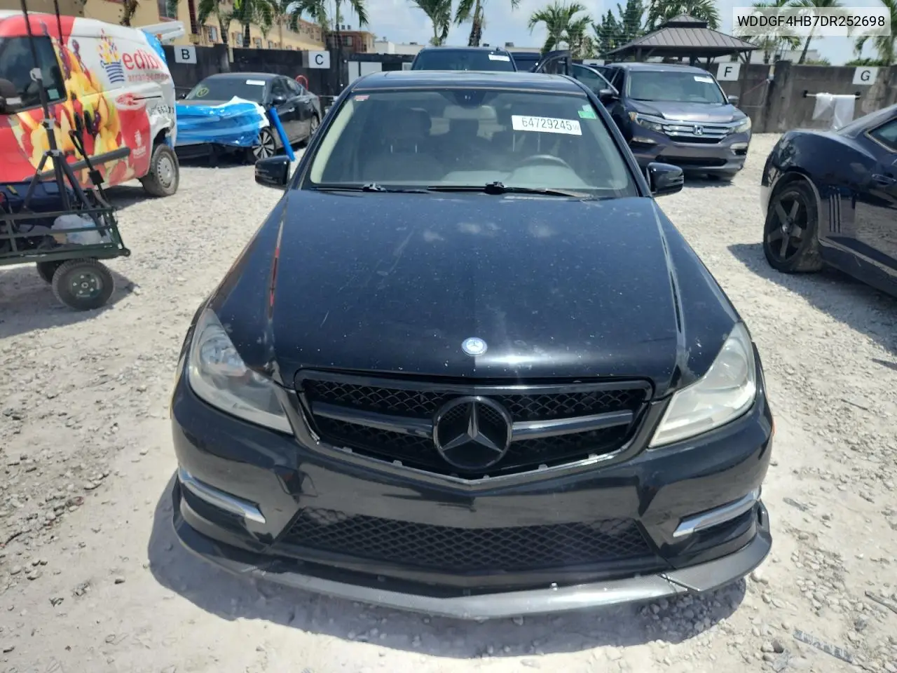 2013 Mercedes-Benz C 250 VIN: WDDGF4HB7DR252698 Lot: 64729245