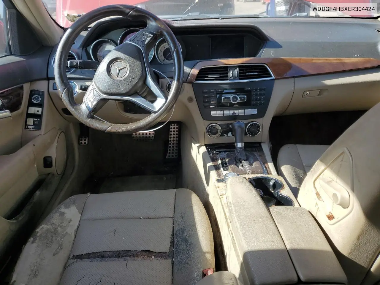 2014 Mercedes-Benz C 250 VIN: WDDGF4HBXER304424 Lot: 55074935