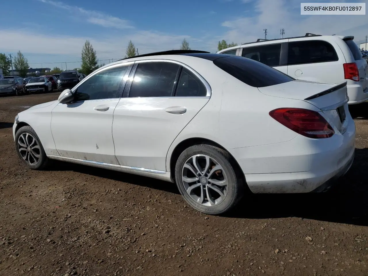 2015 Mercedes-Benz C 300 4Matic VIN: 55SWF4KB0FU012897 Lot: 57091555