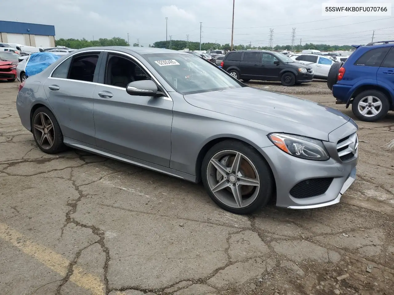 2015 Mercedes-Benz C 300 4Matic VIN: 55SWF4KB0FU070766 Lot: 62305485