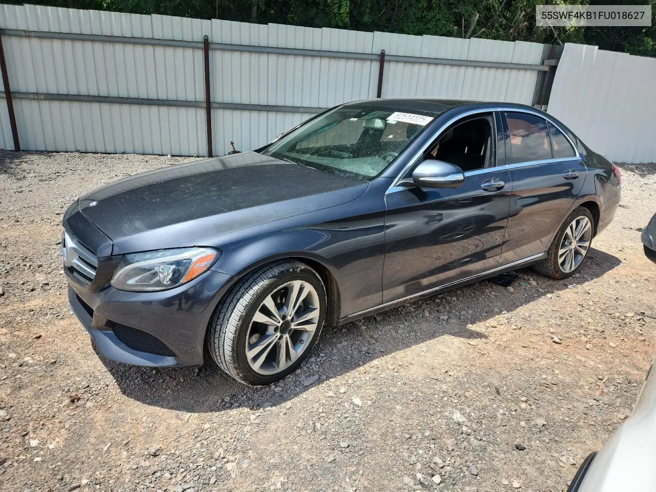 2015 Mercedes-Benz C 300 4Matic VIN: 55SWF4KB1FU018627 Lot: 62514325