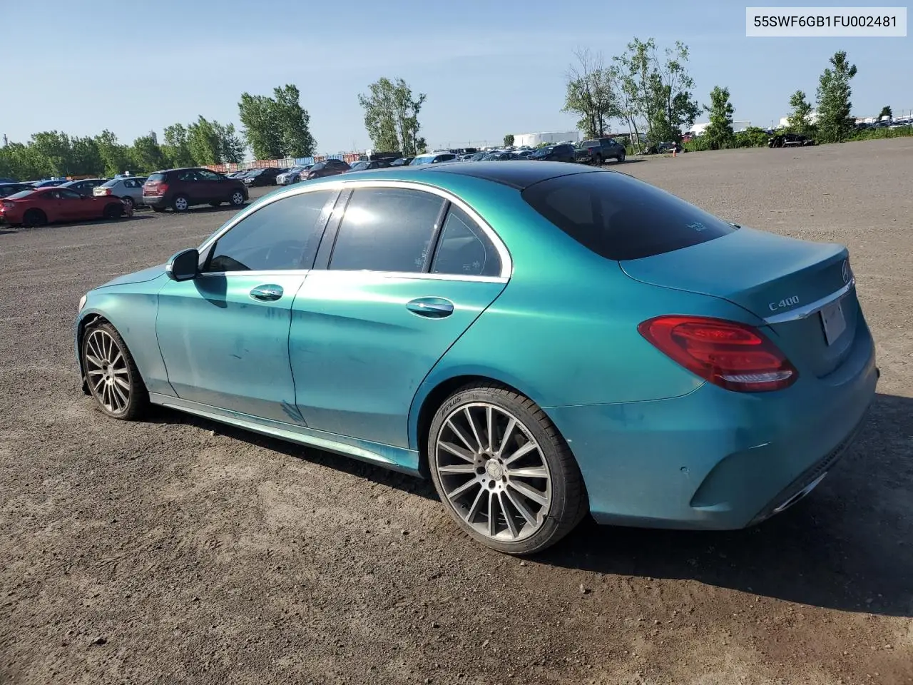 2015 Mercedes-Benz C 400 4Matic VIN: 55SWF6GB1FU002481 Lot: 62776215