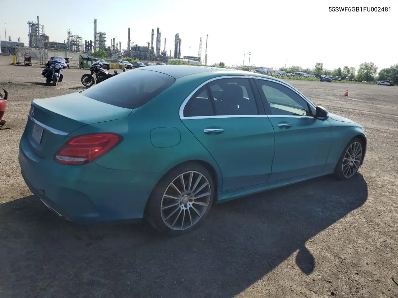 2015 Mercedes-Benz C 400 4Matic VIN: 55SWF6GB1FU002481 Lot: 62776215
