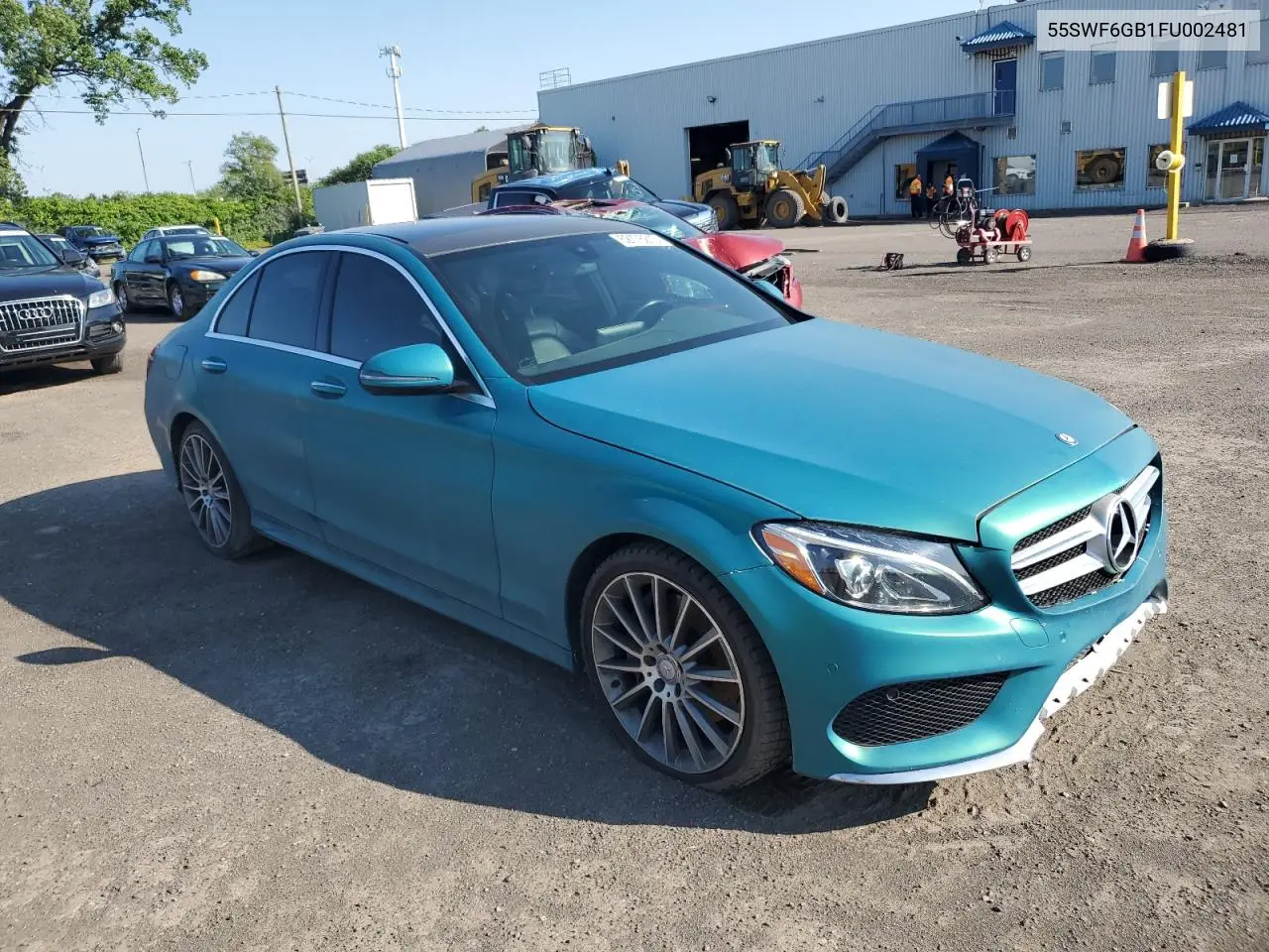 2015 Mercedes-Benz C 400 4Matic VIN: 55SWF6GB1FU002481 Lot: 62776215