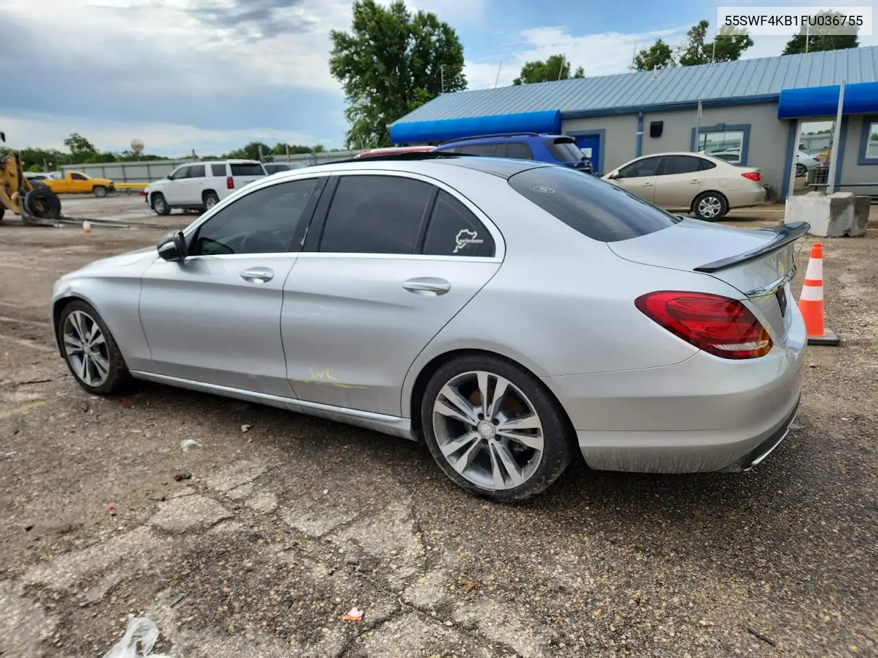 2015 Mercedes-Benz C 300 4Matic VIN: 55SWF4KB1FU036755 Lot: 63007985