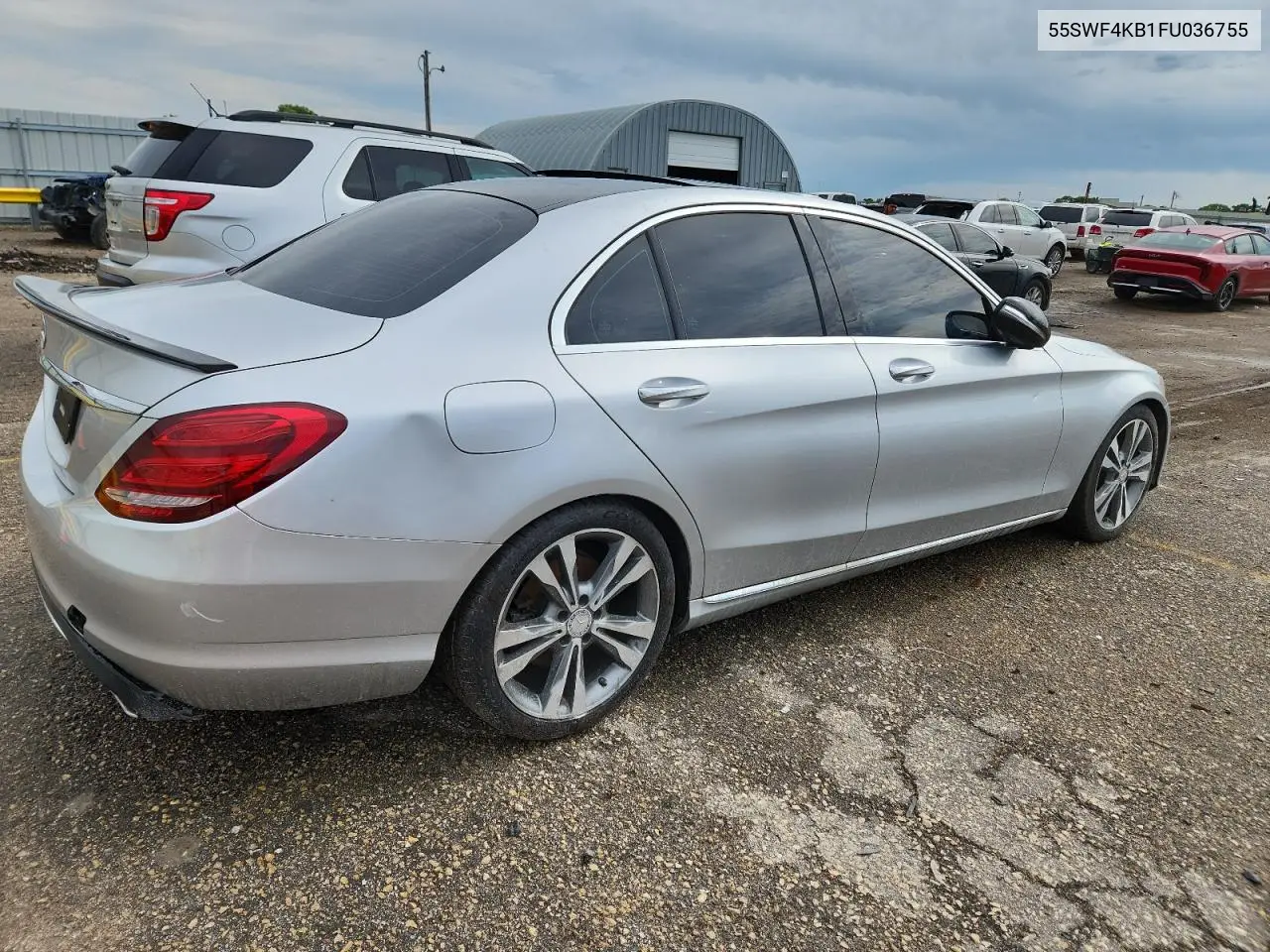 2015 Mercedes-Benz C 300 4Matic VIN: 55SWF4KB1FU036755 Lot: 63007985