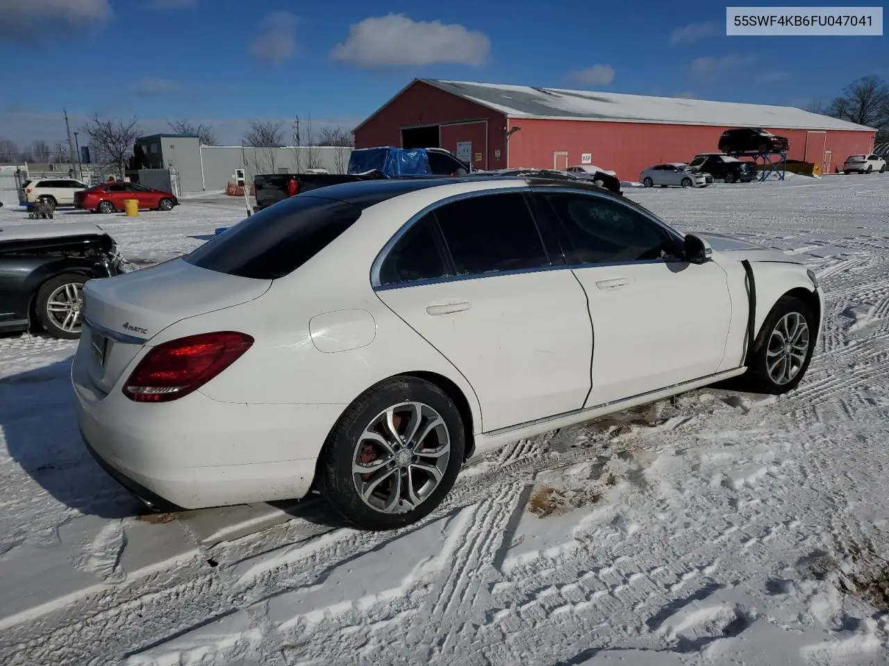 2015 Mercedes-Benz C 300 4Matic VIN: 55SWF4KB6FU047041 Lot: 88730815