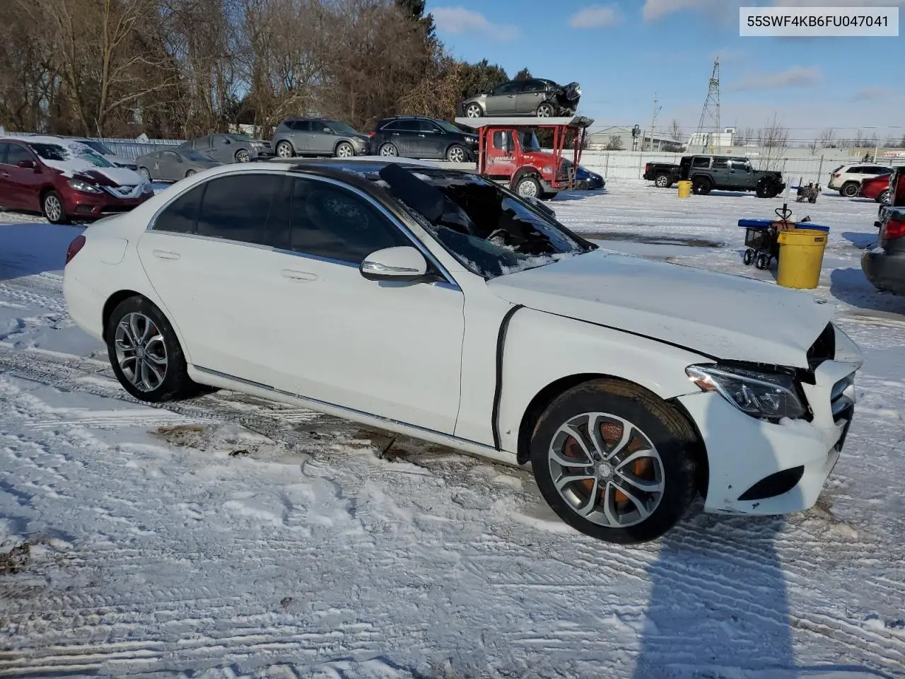 2015 Mercedes-Benz C 300 4Matic VIN: 55SWF4KB6FU047041 Lot: 88730815