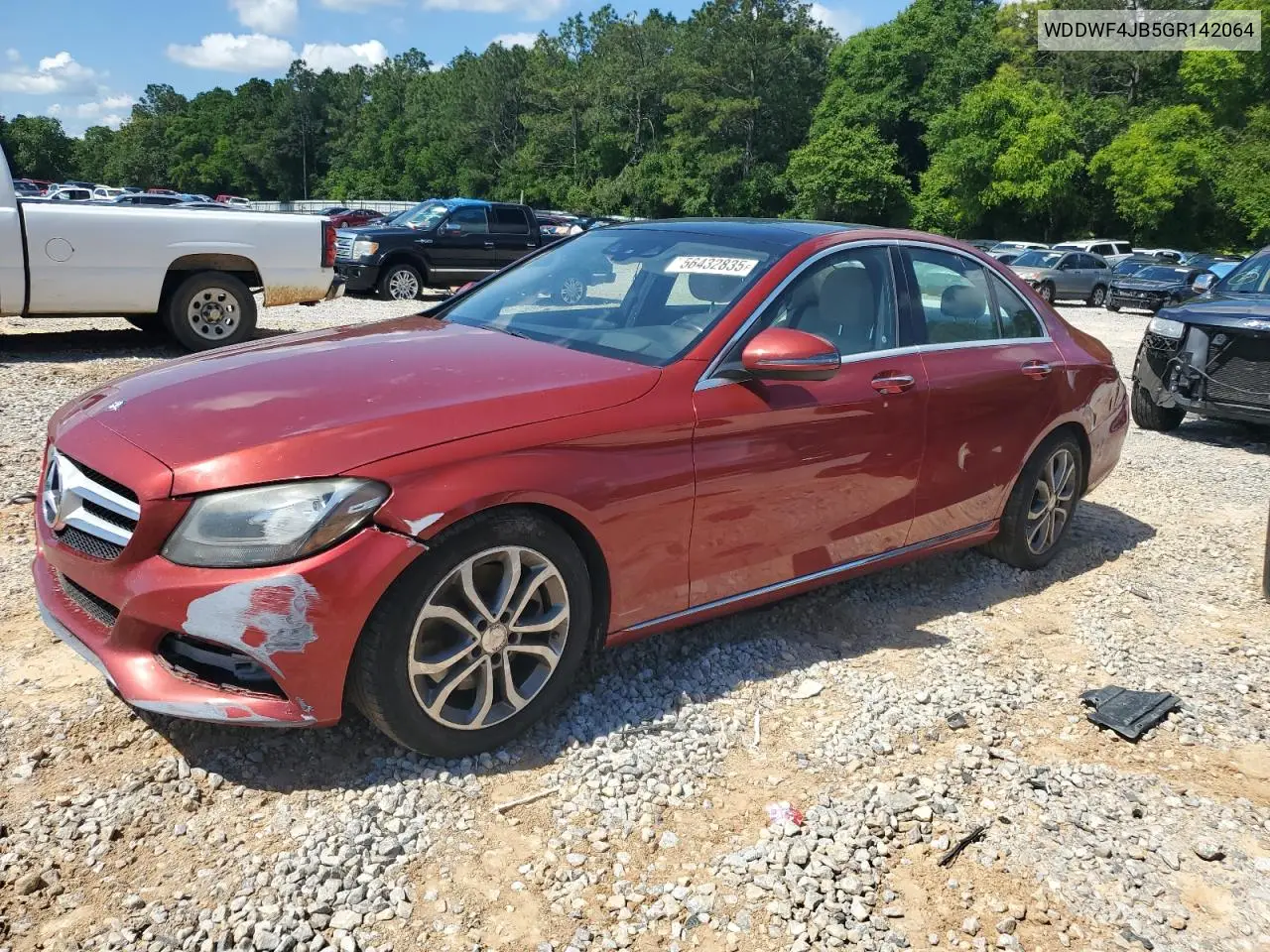 2016 Mercedes-Benz C 300 VIN: WDDWF4JB5GR142064 Lot: 56432835