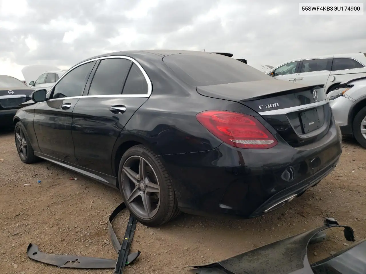 2016 Mercedes-Benz C 300 4Matic VIN: 55SWF4KB3GU174900 Lot: 56697295