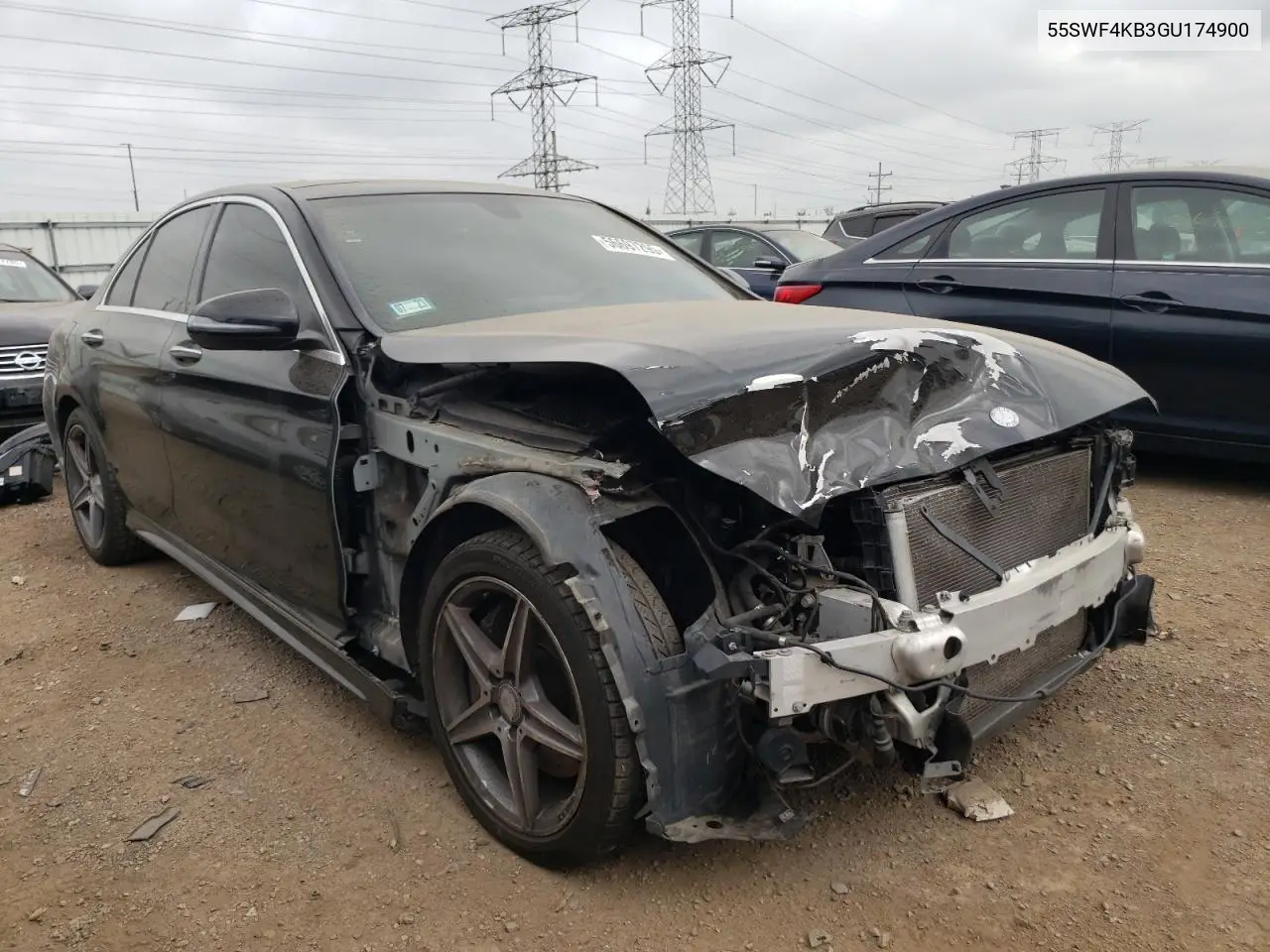2016 Mercedes-Benz C 300 4Matic VIN: 55SWF4KB3GU174900 Lot: 56697295