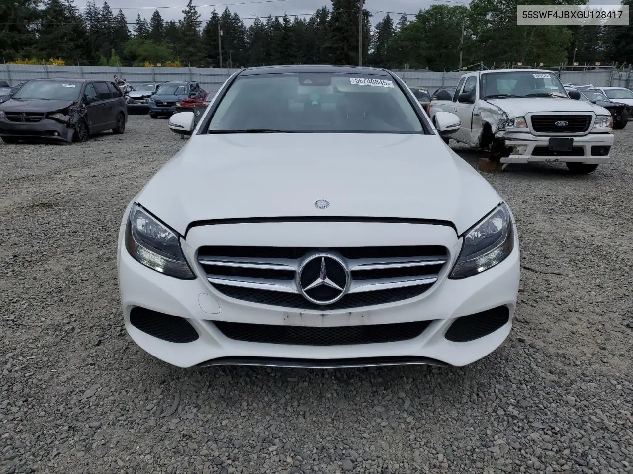 2016 Mercedes-Benz C 300 VIN: 55SWF4JBXGU128417 Lot: 56740845