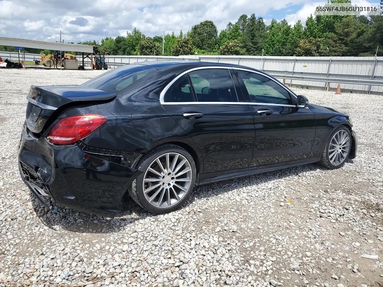 2016 Mercedes-Benz C 300 VIN: 55SWF4JB6GU131816 Lot: 57055565