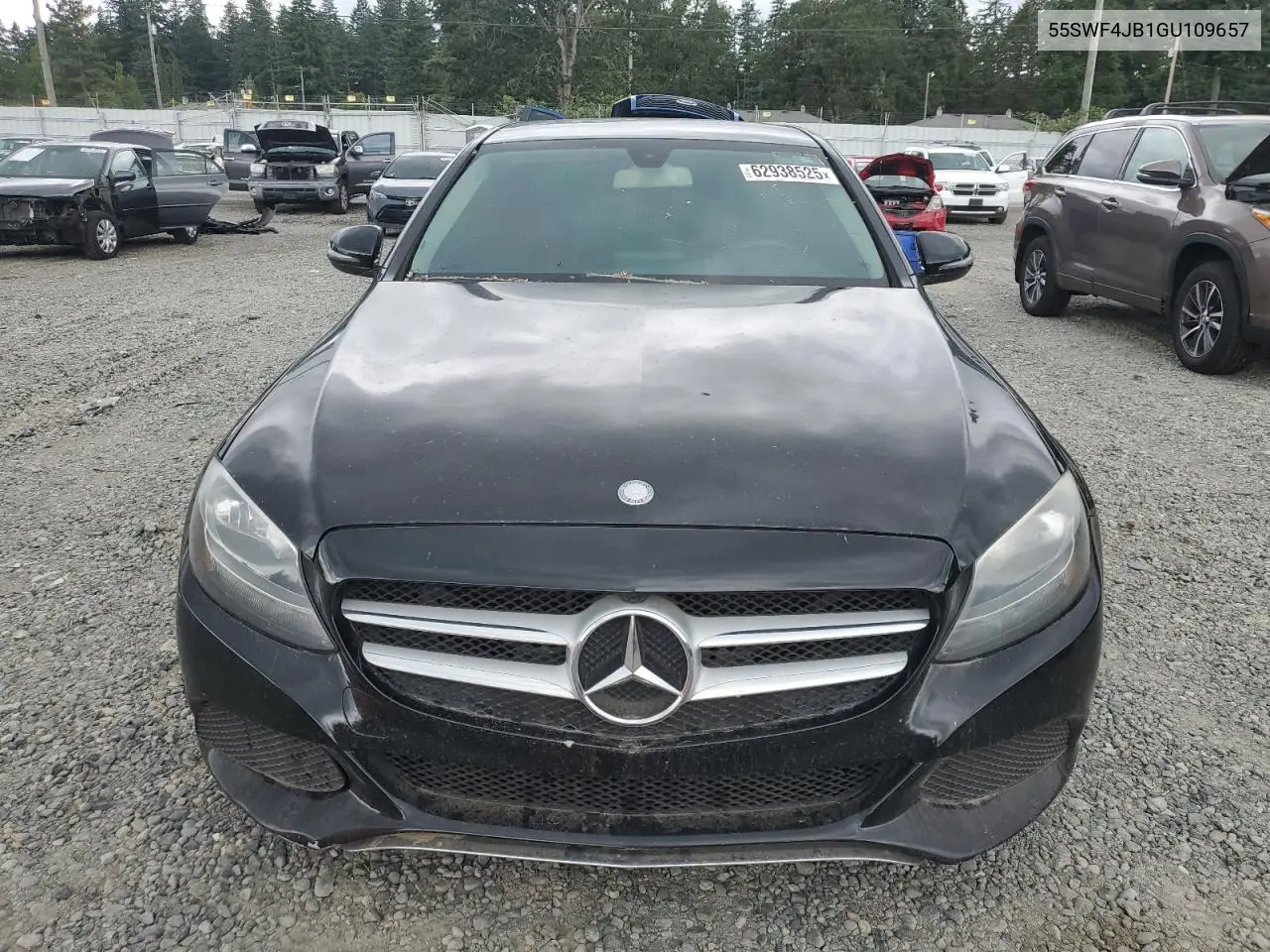 2016 Mercedes-Benz C 300 VIN: 55SWF4JB1GU109657 Lot: 62938525