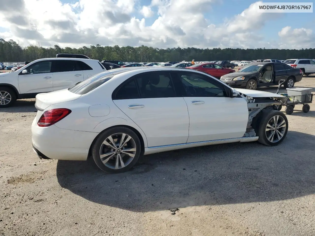 2016 Mercedes-Benz C 300 VIN: WDDWF4JB7GR167967 Lot: 63016235