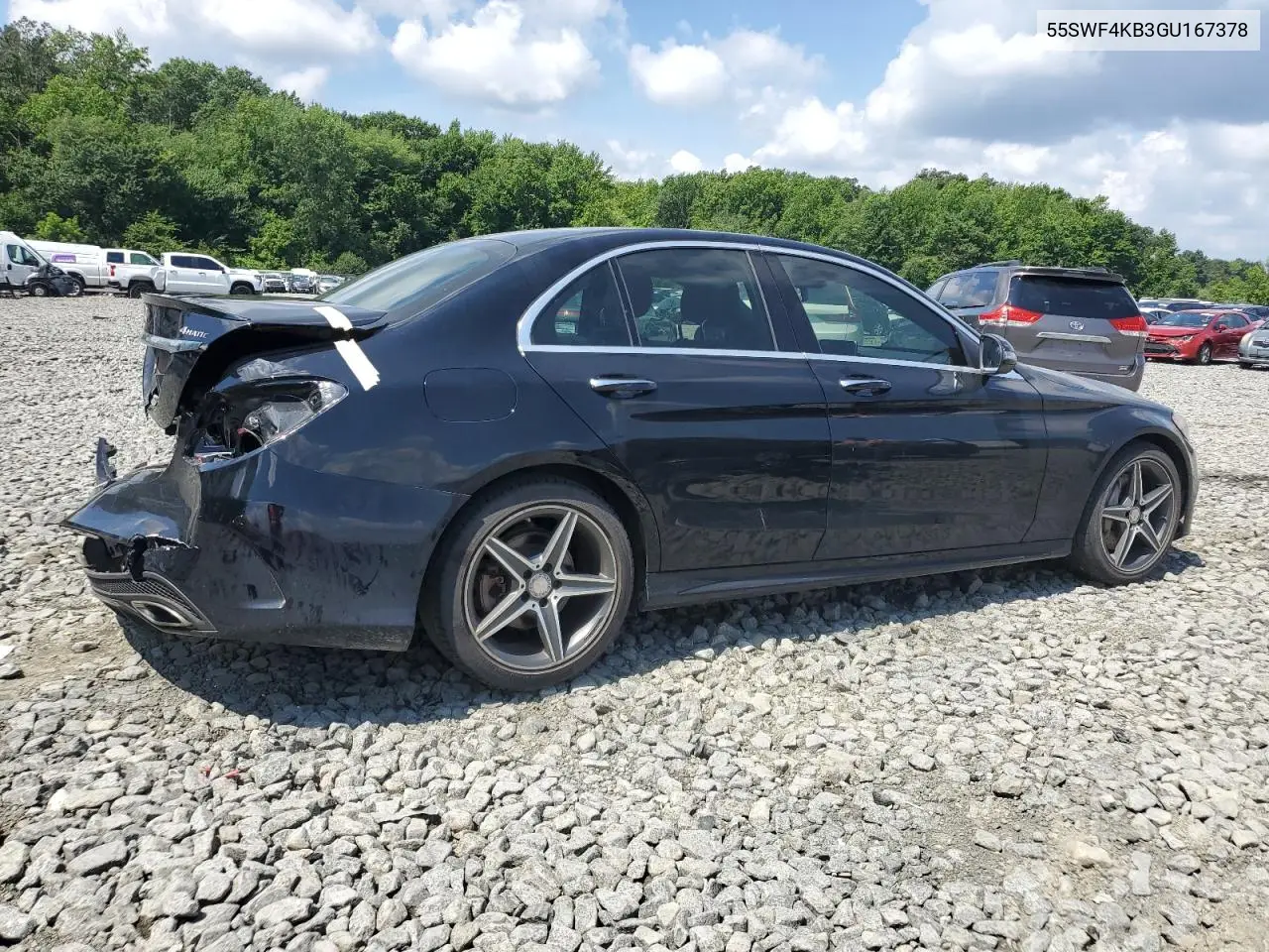 2016 Mercedes-Benz C 300 4Matic VIN: 55SWF4KB3GU167378 Lot: 64636675
