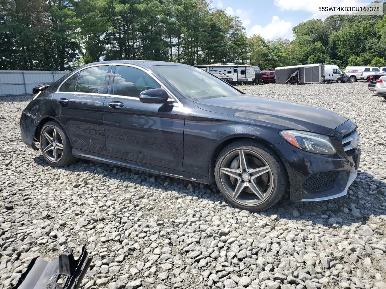 2016 Mercedes-Benz C 300 4Matic VIN: 55SWF4KB3GU167378 Lot: 64636675