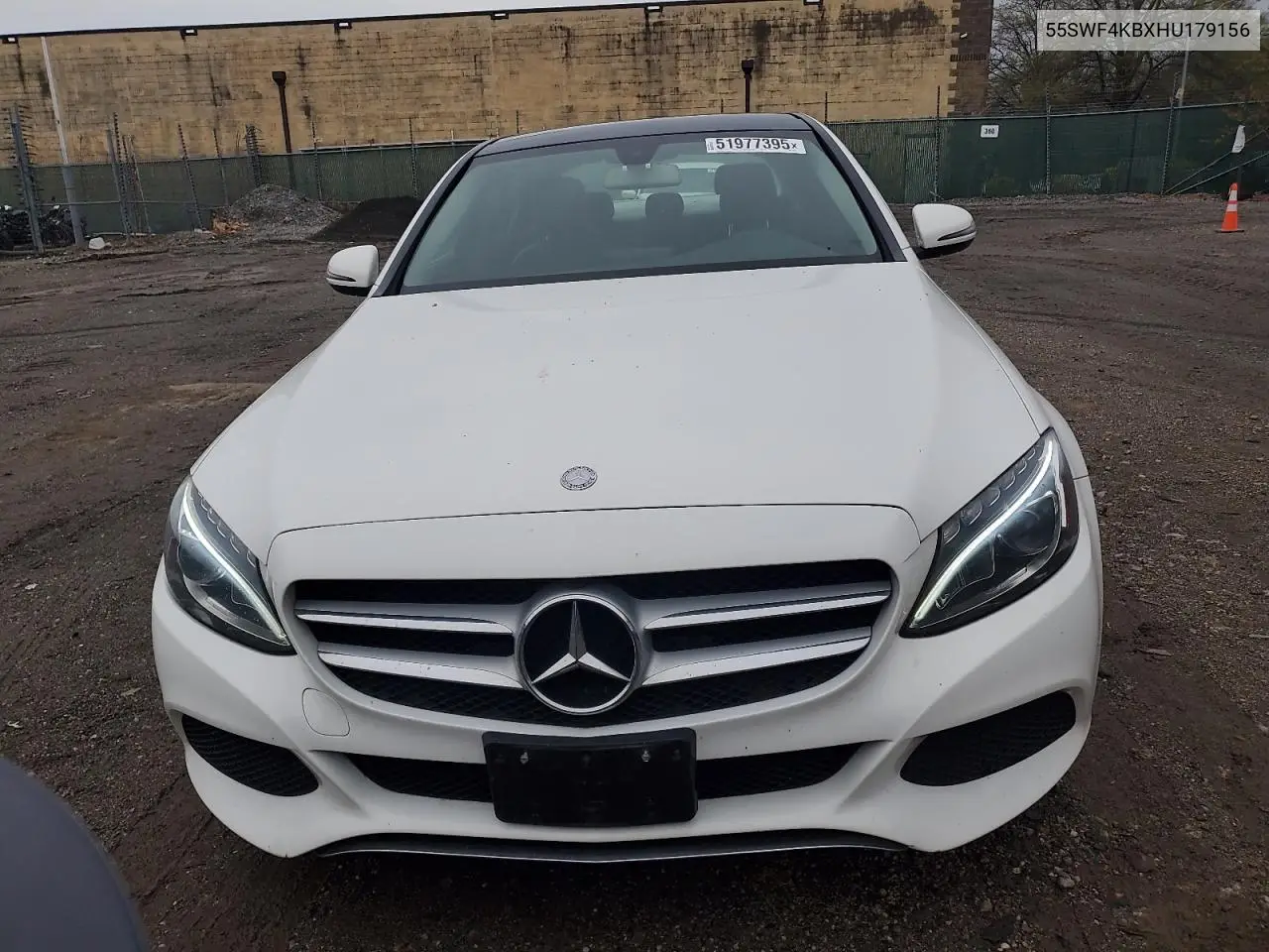 2017 Mercedes-Benz C 300 4Matic VIN: 55SWF4KBXHU179156 Lot: 51977395