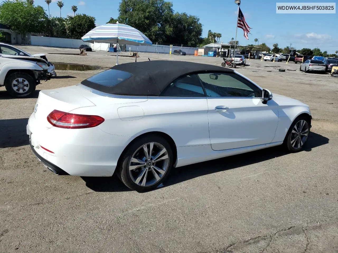 2017 Mercedes-Benz C 300 VIN: WDDWK4JB5HF503825 Lot: 56378095