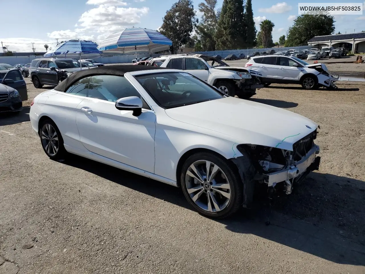 2017 Mercedes-Benz C 300 VIN: WDDWK4JB5HF503825 Lot: 56378095