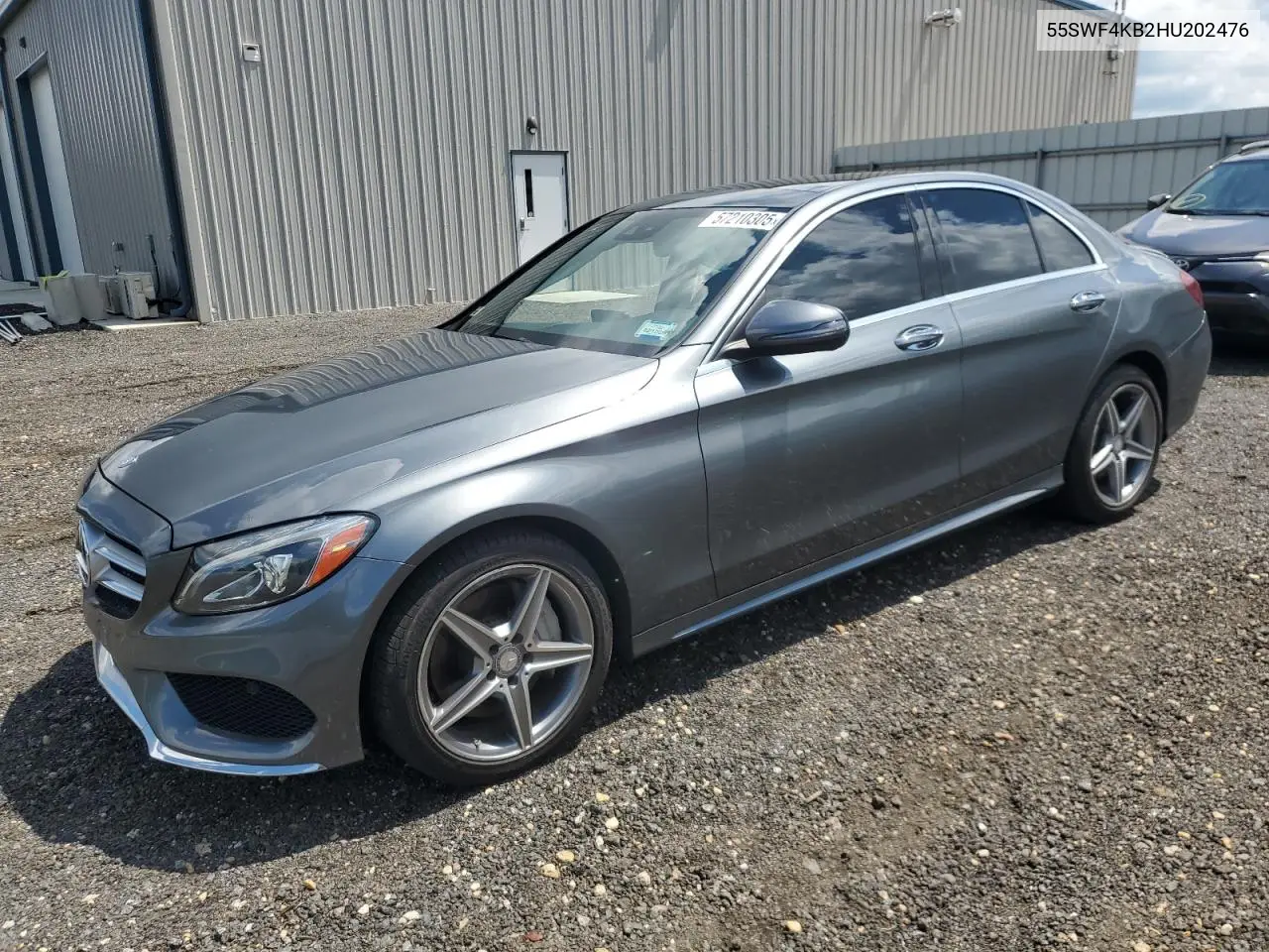 2017 Mercedes-Benz C 300 4Matic VIN: 55SWF4KB2HU202476 Lot: 57210305