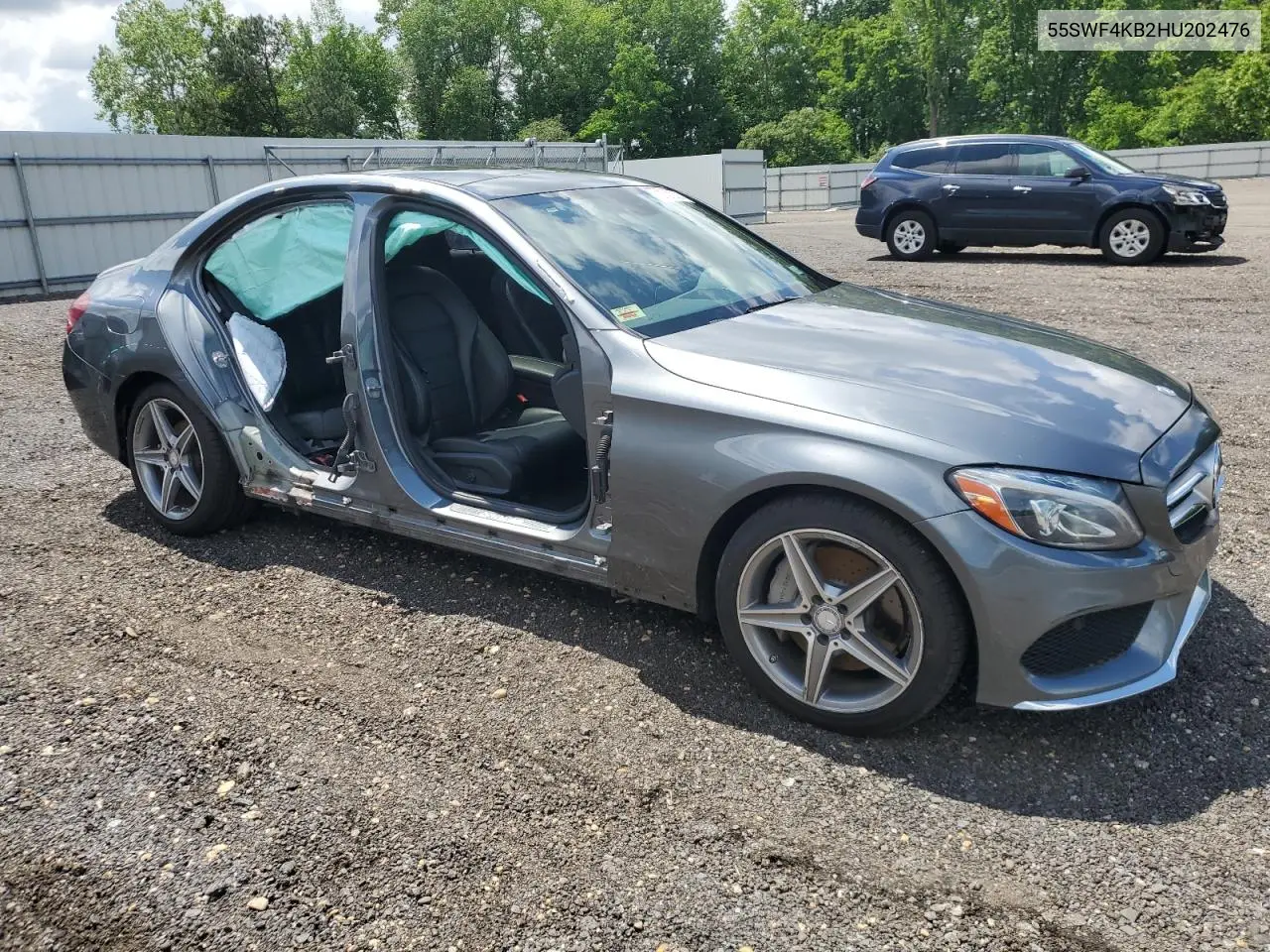 2017 Mercedes-Benz C 300 4Matic VIN: 55SWF4KB2HU202476 Lot: 57210305