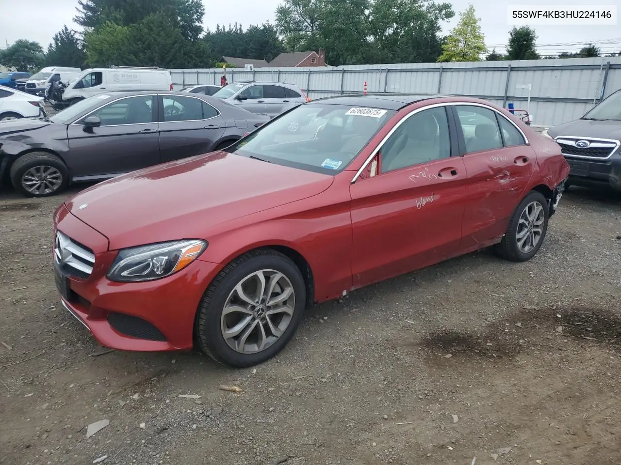 2017 Mercedes-Benz C 300 4Matic VIN: 55SWF4KB3HU224146 Lot: 62603675