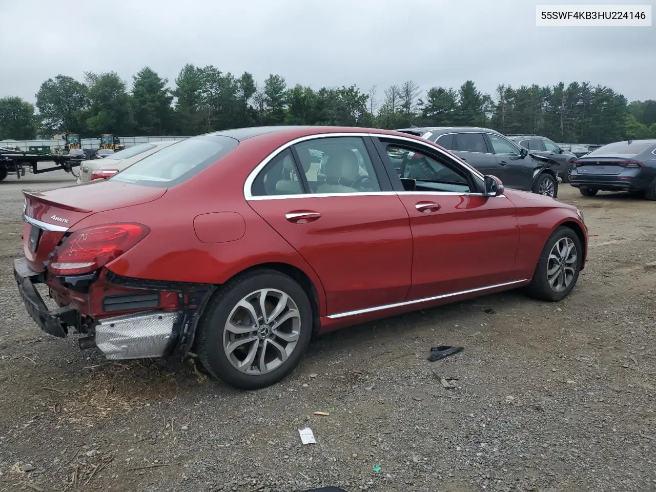 2017 Mercedes-Benz C 300 4Matic VIN: 55SWF4KB3HU224146 Lot: 62603675