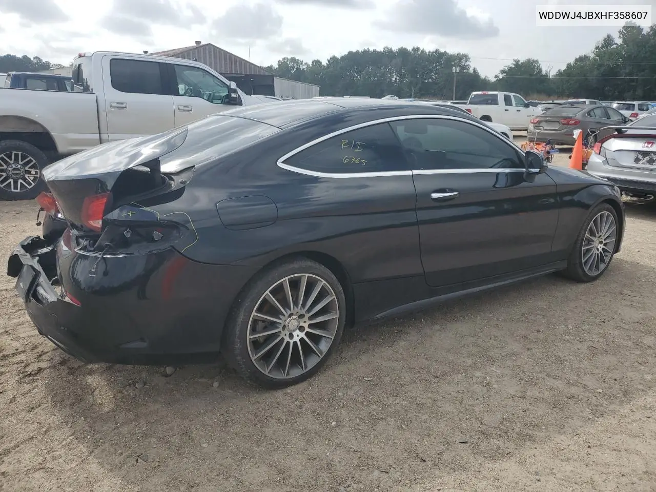 2017 Mercedes-Benz C 300 VIN: WDDWJ4JBXHF358607 Lot: 62714295
