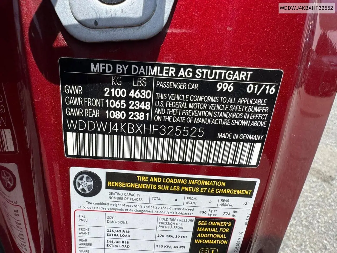 wddwj4kbxhf32552 WDDWJ4KBXHF32552 2017 Mercedes-Benz C 300 4Matic