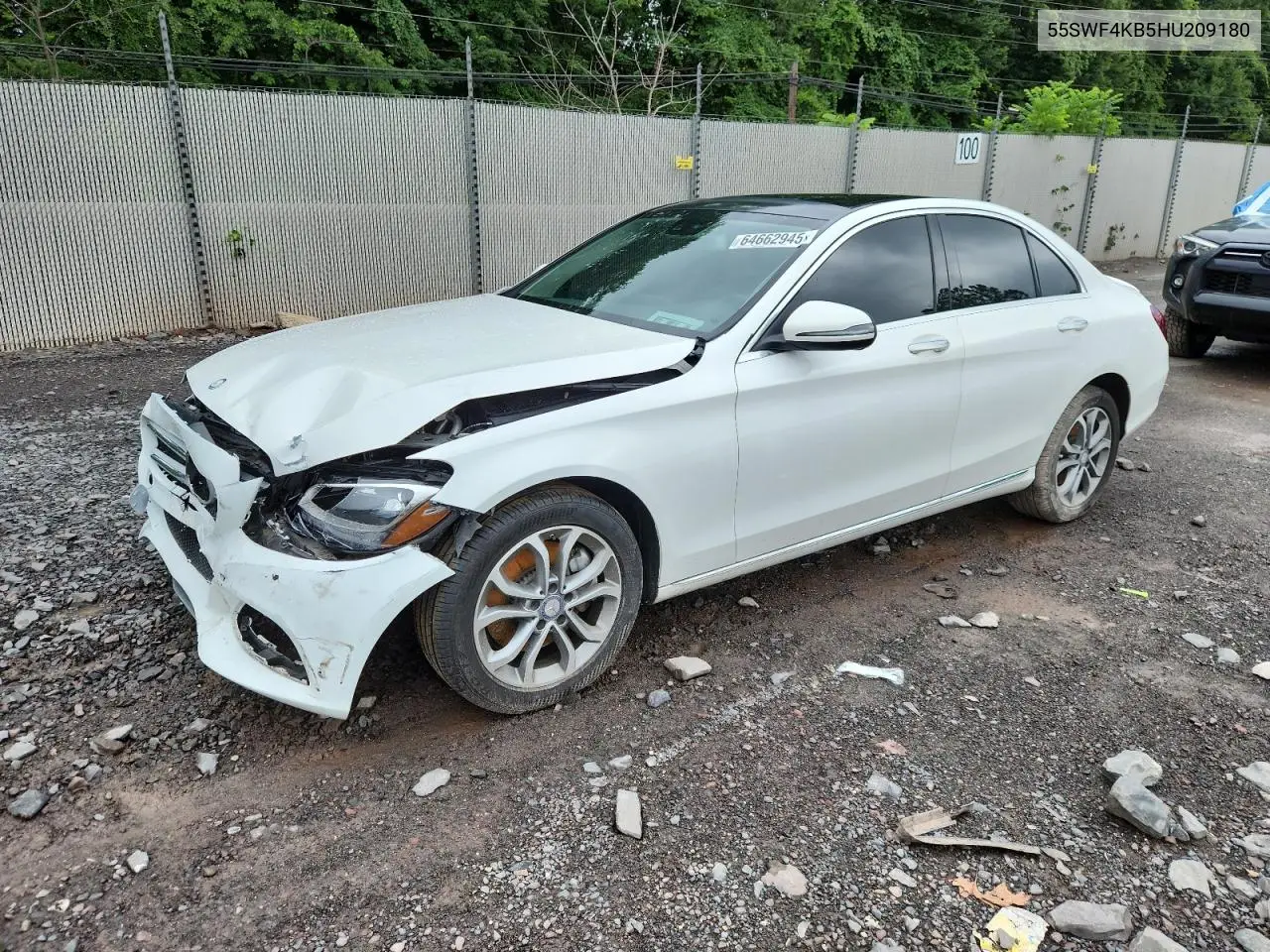2017 Mercedes-Benz C 300 4Matic VIN: 55SWF4KB5HU209180 Lot: 64662945