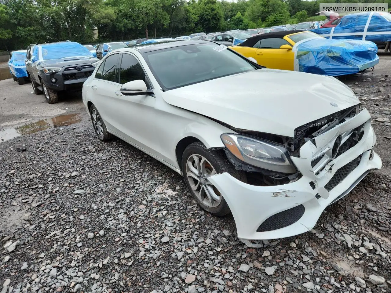 2017 Mercedes-Benz C 300 4Matic VIN: 55SWF4KB5HU209180 Lot: 64662945