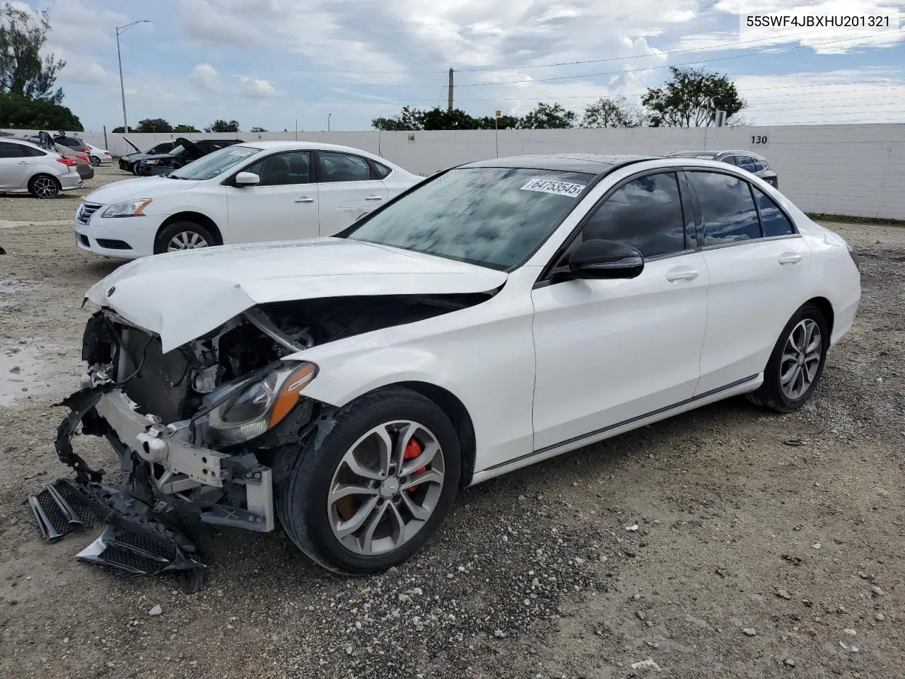2017 Mercedes-Benz C 300 VIN: 55SWF4JBXHU201321 Lot: 64753545