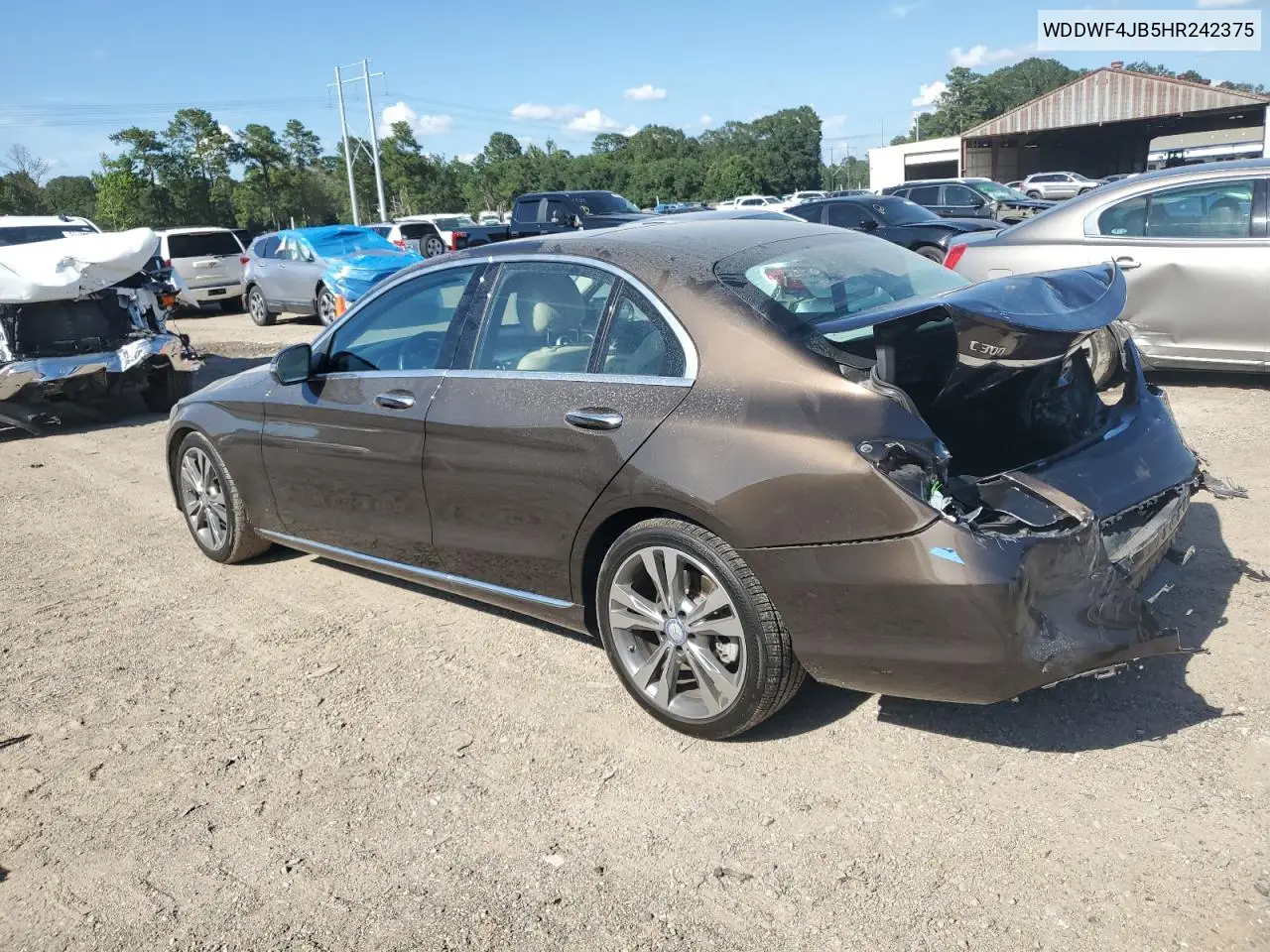2017 Mercedes-Benz C 300 VIN: WDDWF4JB5HR242375 Lot: 64902485
