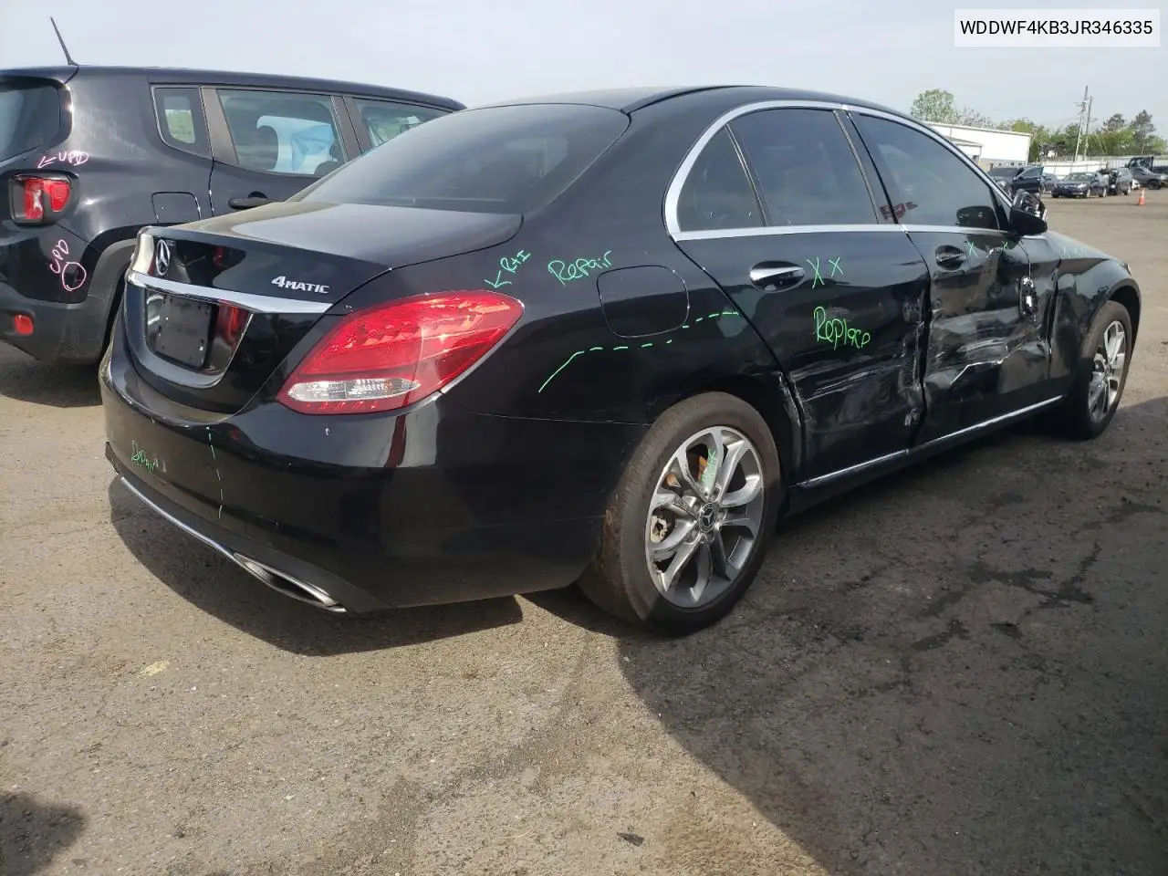 2018 Mercedes-Benz C 300 4Matic VIN: WDDWF4KB3JR346335 Lot: 56276735